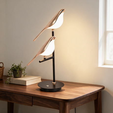 Nordic Bird Table Lamp — desk lifestyle