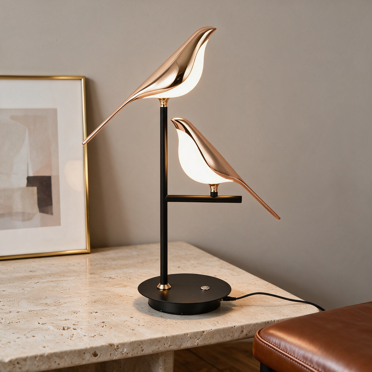 Nordic Bird Table Lamp — console lifestyle