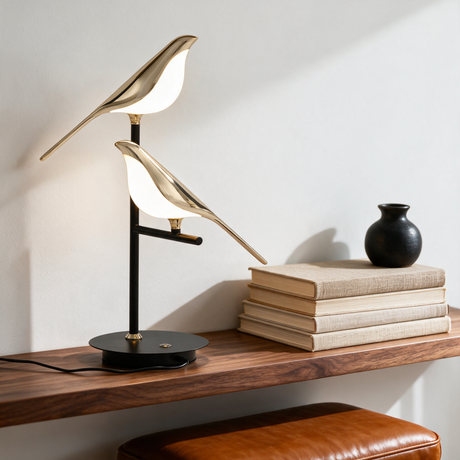 Nordic Bird Table Lamp — shelf lifestyle