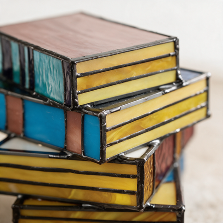 Novella Stained-Glass Table Lamp — detail