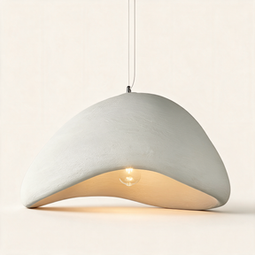 Nara Dome Pendant Light — Angled Ivory main