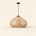 Java Rattan Pendant Light — Dark wood Natural rattan main