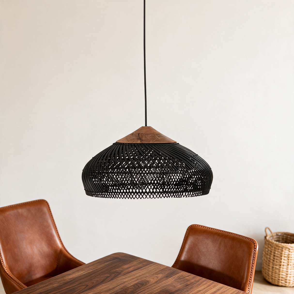 Java Rattan Pendant Light — dining lifestyle