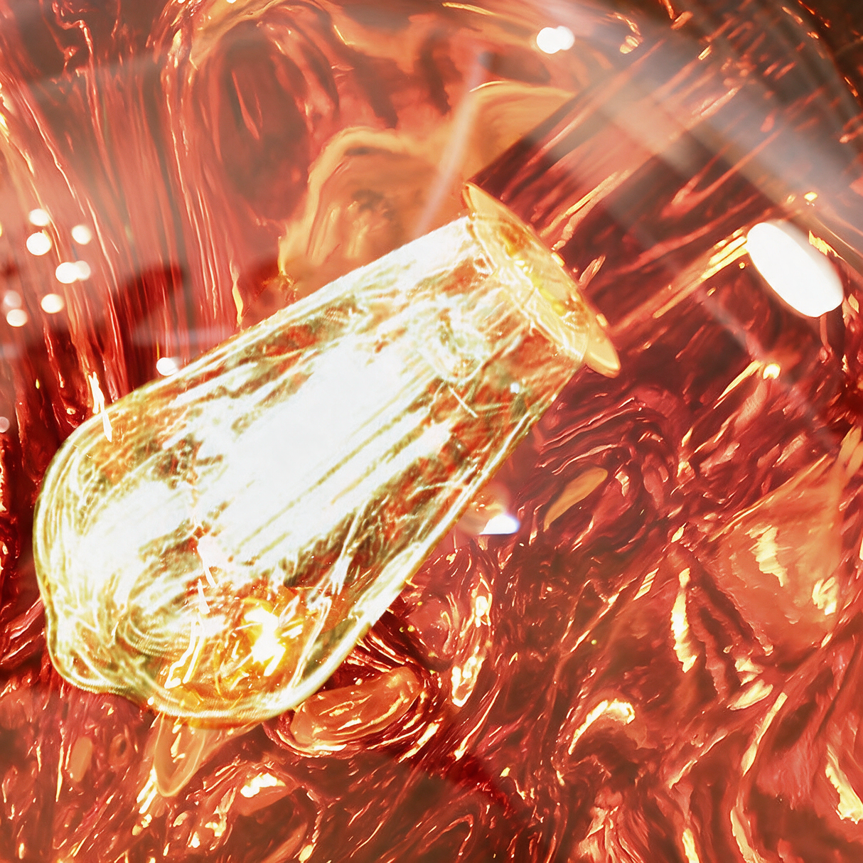 Magma Glass Pendant Light — filament detail