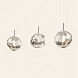 Magma Glass Cluster Pendant — Silver 11-inch hero