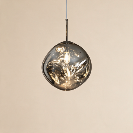 Magma Glass Cluster Pendant — Smoke Gray 15-inch hero