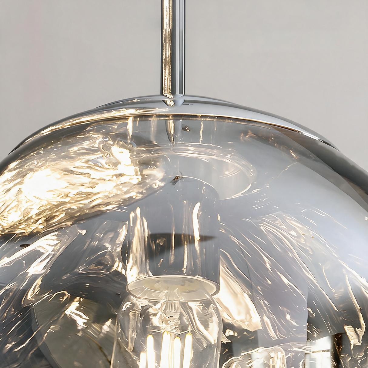 Magma Glass Cluster Pendant — dome glow detail