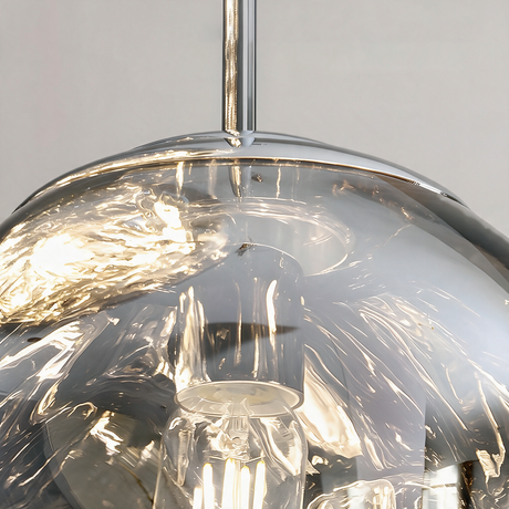 Magma Glass Cluster Pendant — dome glow detail