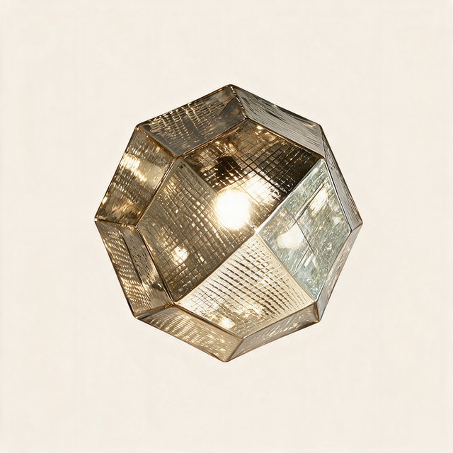 Aurora Geometric Pendant Light — Silver hero