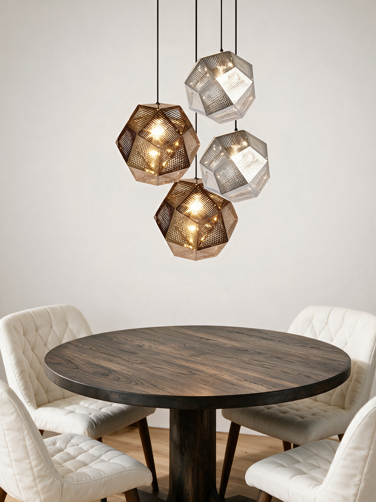 Aurora Geometric Pendant Light — dining lifestyle