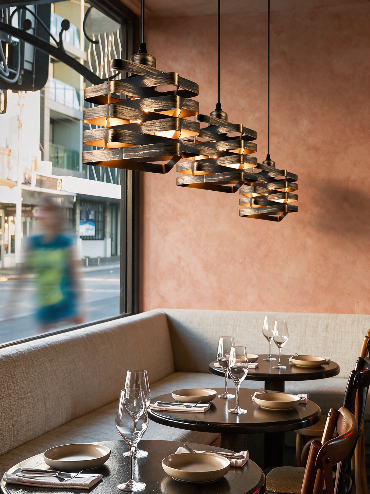 Twist Ribbon Pendant Light — Gold hero