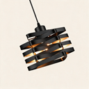 Twist Ribbon Pendant Light — Black hero