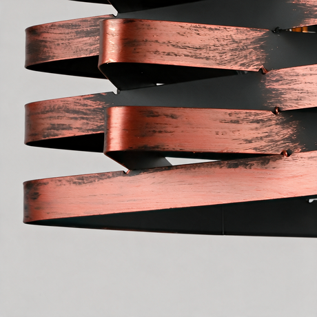 Twist Ribbon Pendant Light — copper strand detail