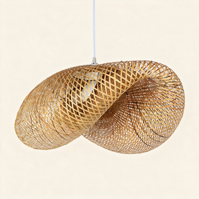 Wave Rattan Pendant Light — hero