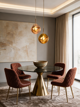 Magma Glass Pendant Light — dining room lifestyle
