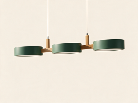 Beam Linear Pendant Light — solid Green hero