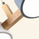 Beam Linear Pendant Light — wood beam joint detail
