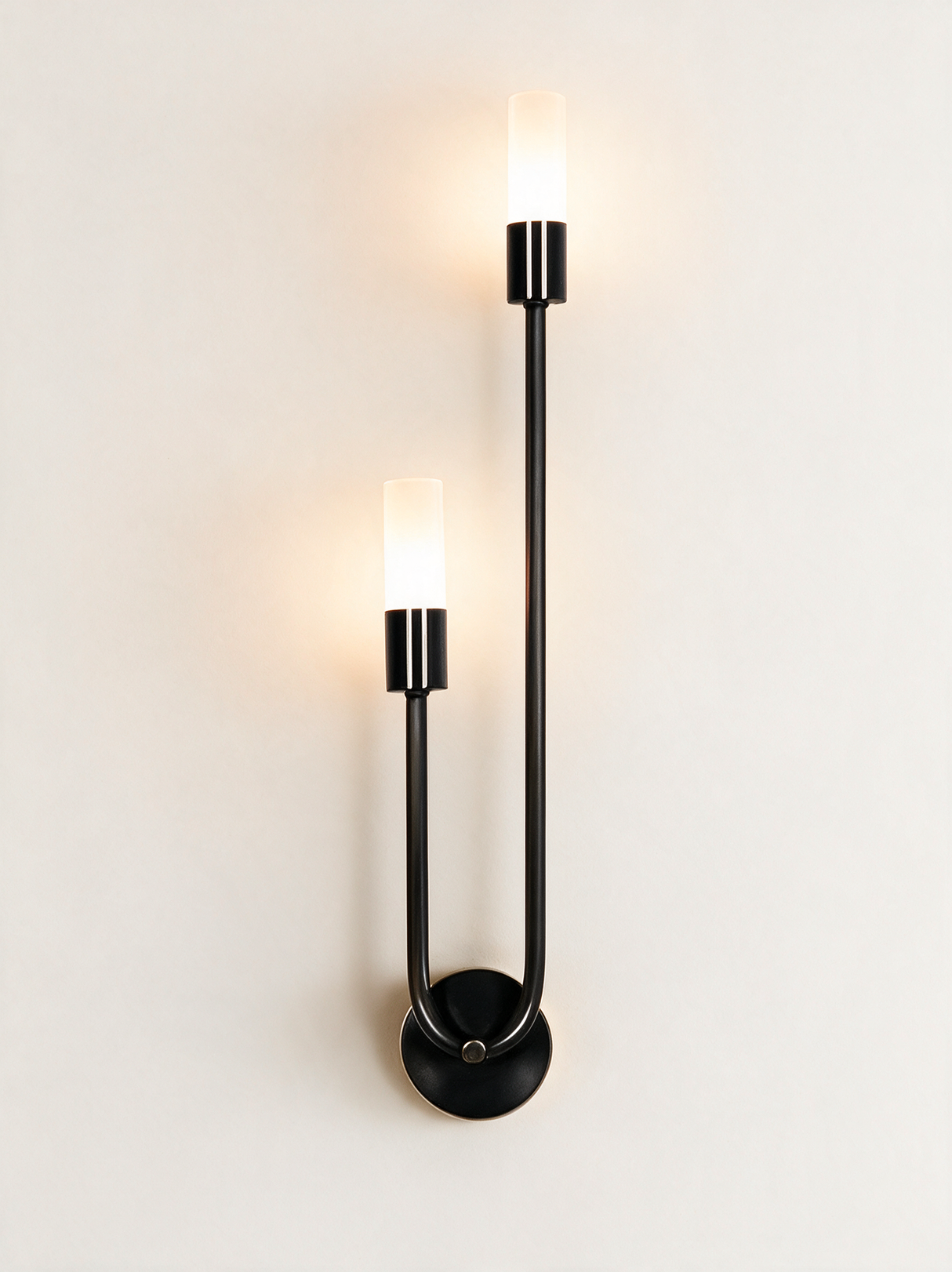 Dual Glow Wall Sconce - hero product shot (black)