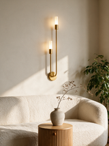 Dual Glow Wall Sconce - lifestyle image in living room