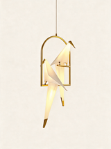 Origami Crane Accent Light - hero product shot (two-head pendant)
