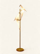 Origami Crane Accent Light - hero product shot (two-head floor lamp)