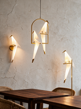 Origami Crane Accent Light - lifestyle image in restaurant dining