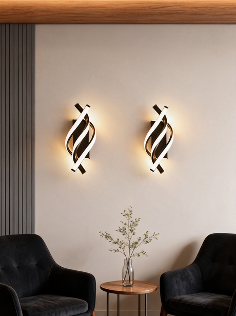 Spiral Wall Sconce - lifestyle image in living room
