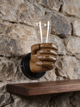 Fist Wall Sconce - lifestyle image industrial setting