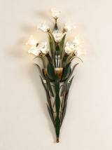 Glass Flower Wall Sconce - hero product shot (frosted white)
