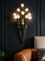Glass Flower Wall Sconce - lifestyle image in living room