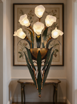 Glass Flower Wall Sconce - lifestyle image in hallway