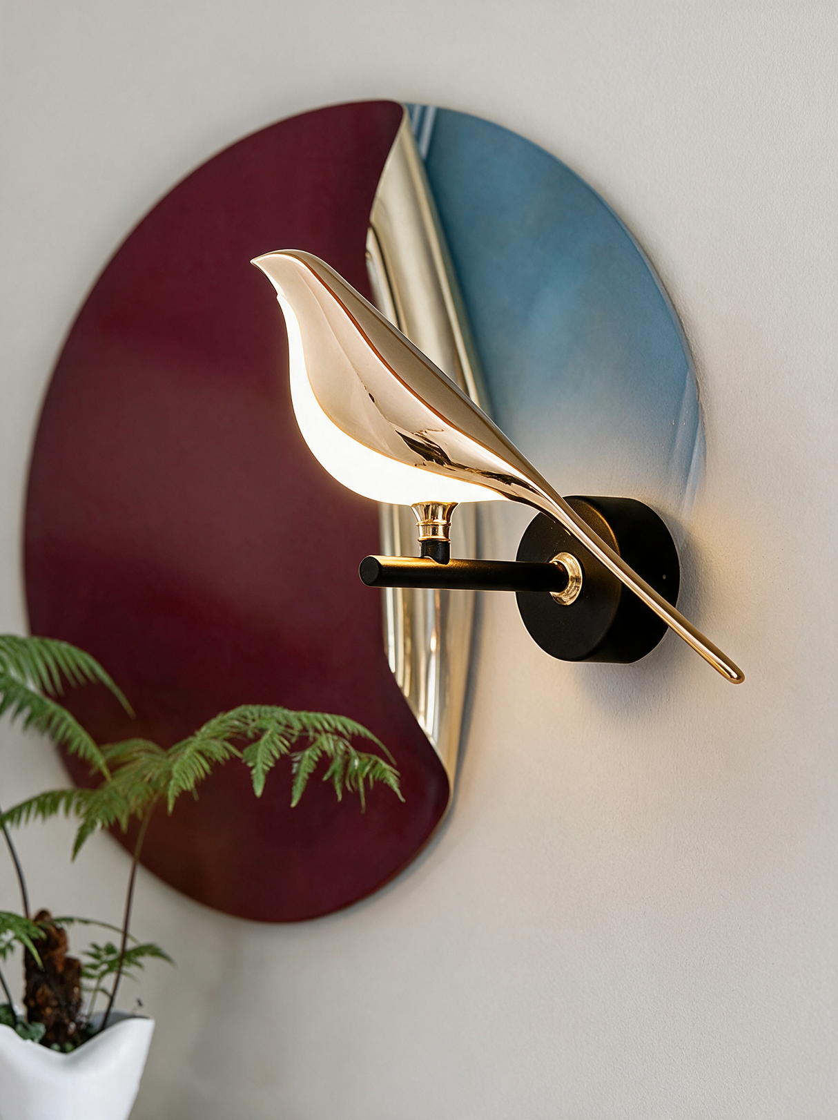 Perched Bird Wall Sconce - lifestyle image