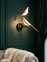 Perched Bird Wall Sconce - lifestyle image in bedroom