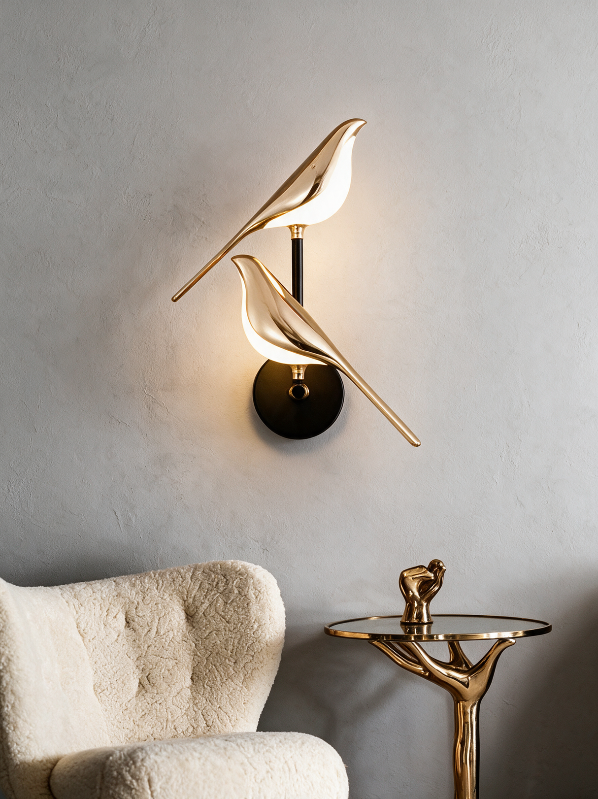 Perched Bird Wall Sconce - lifestyle image