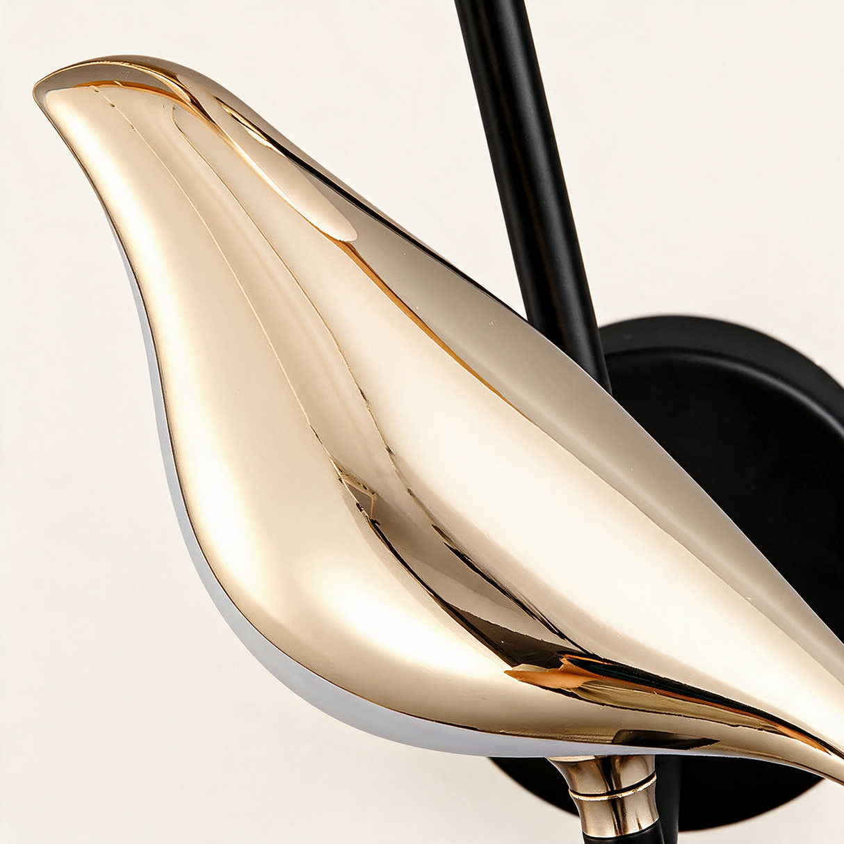 Perched Bird Wall Sconce - detail close-up