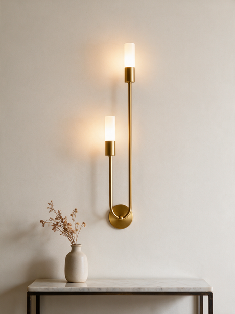 Dual Glow Wall Sconce - lifestyle image in entryway