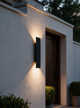 Meridian Outdoor Wall Sconce - lifestyle image exterior entryway