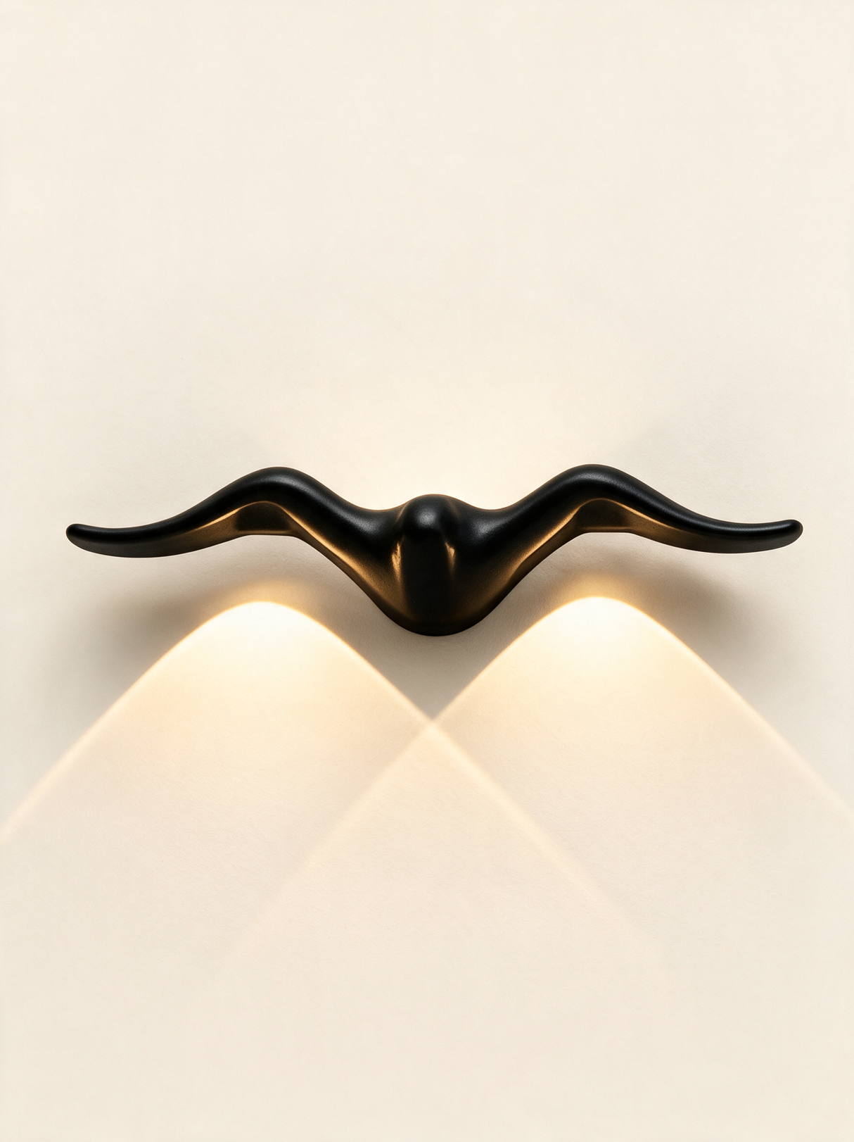 Aurelia Silhouette Wall Sconce - hero product shot (seagull, black)