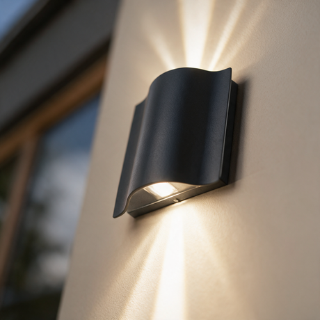 Arc Dual-Beam Wall Sconce - macro detail shot