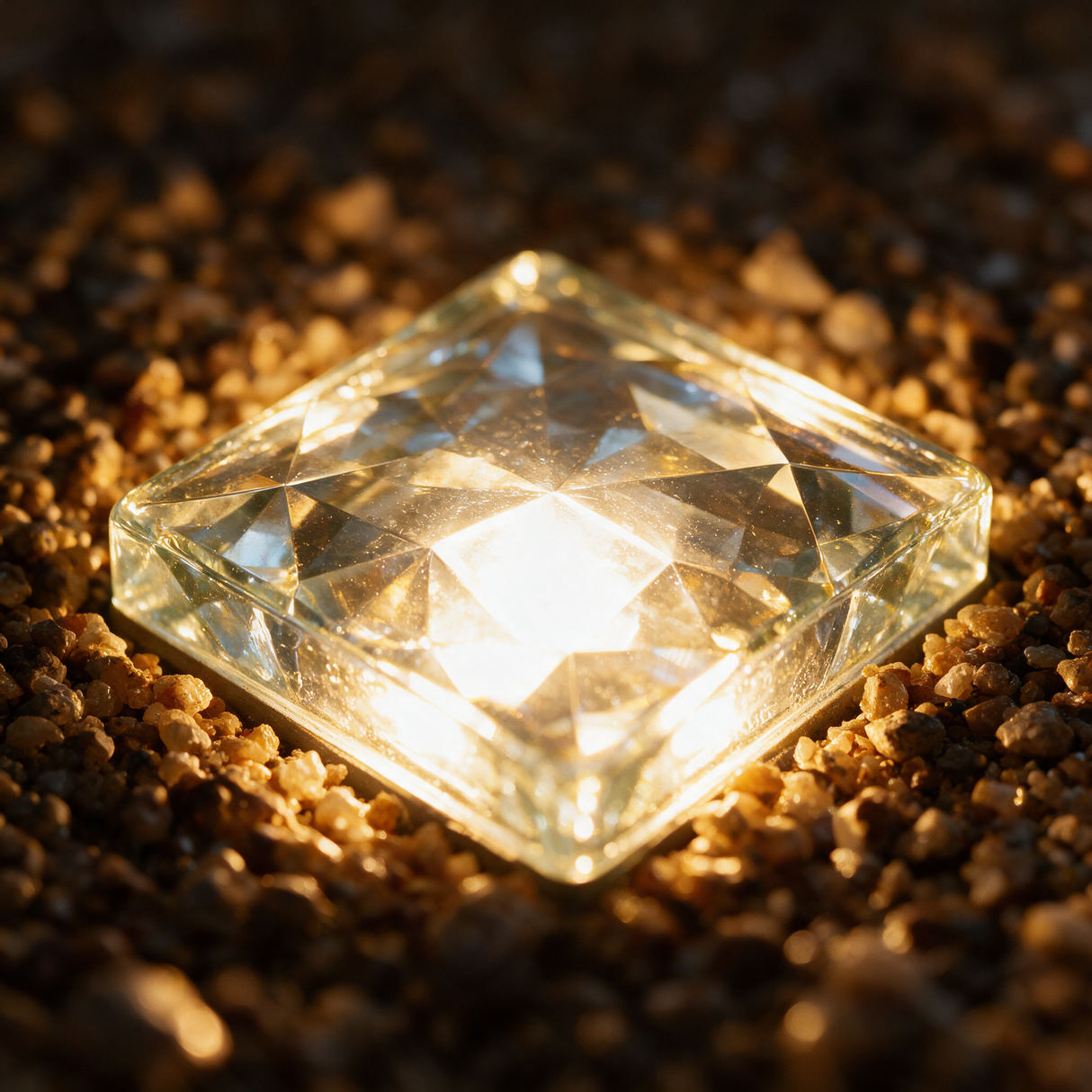 Glacier Solar Paver Light - macro detail shot