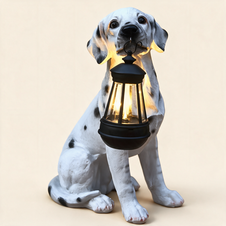 Guardian Dog Lantern Statue - hero product shot (Dalmatian)