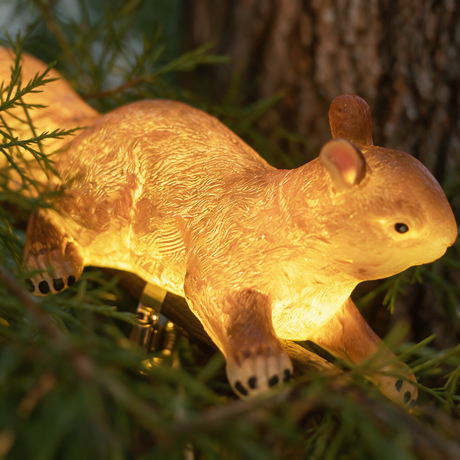 Woodland Squirrel Solar Light - macro detail shot