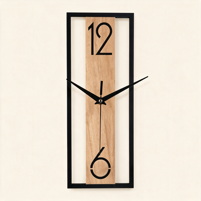 Slate Panel Wall Clock - hero product shot