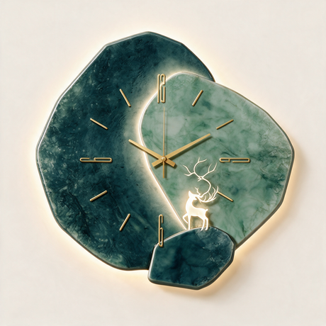 Eclipse Stone Wall Clock - hero product shot (Model B)