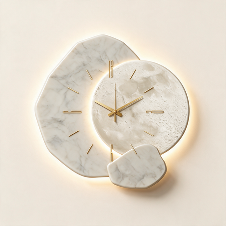 Eclipse Stone Wall Clock - hero product shot (Model D)