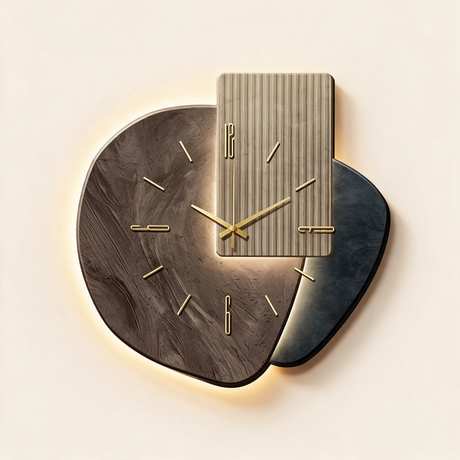 Eclipse Stone Wall Clock - hero product shot (Model E)
