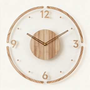 Hollow Minimalist Wall Clock - hero product shot (With Frame)