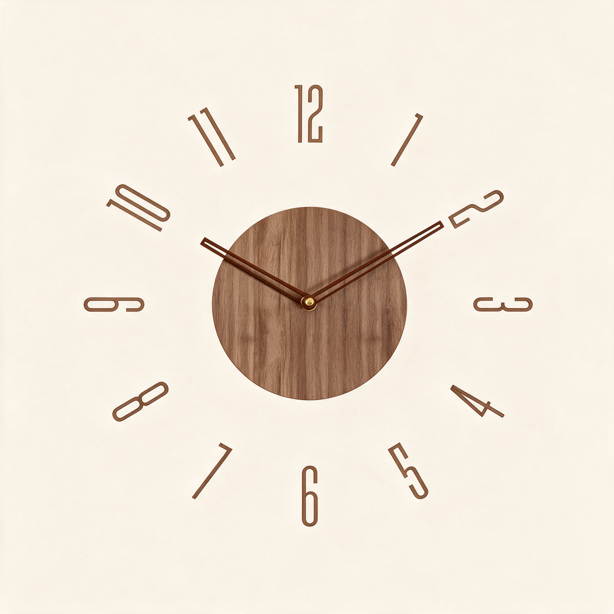 Hollow Minimalist Wall Clock - hero product shot (Without Frame)