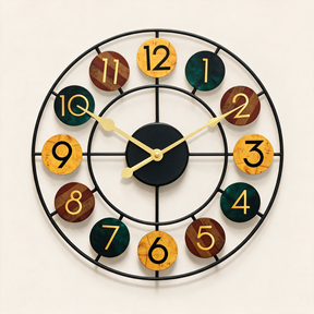 Spoke Wireframe Wall Clock - hero product shot