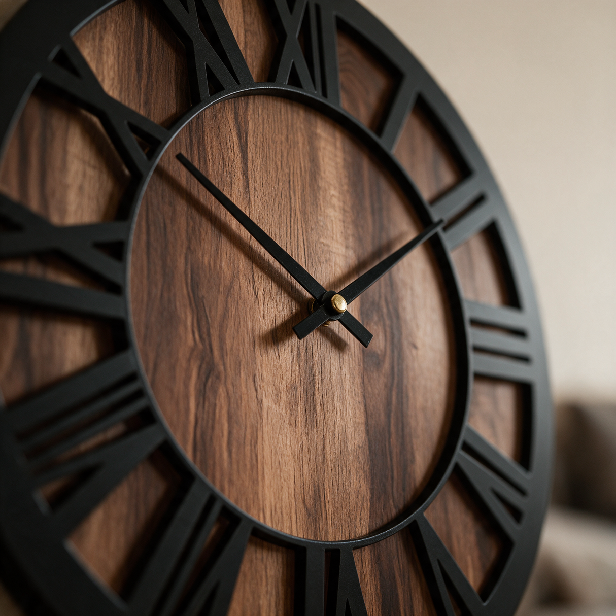 Ridgeline Wall Clock - macro detail shot